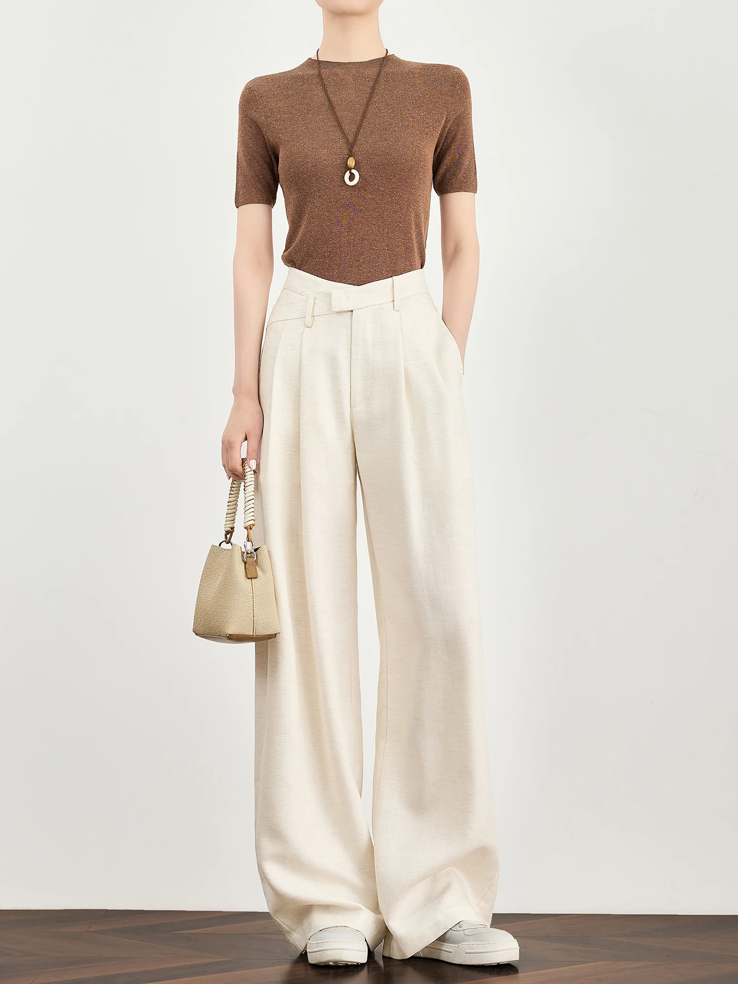 TUMPUS Cool Sensation Lyocell Linen Straight Leg Suit Pants Women Summer High Waist Slim Wide Leg Casual Trousers
TUMPUS Cool Sensation Lyocell Linen Straight Leg Suit Pants Women Summer High Waist Slim Wide Leg Casual Trousers