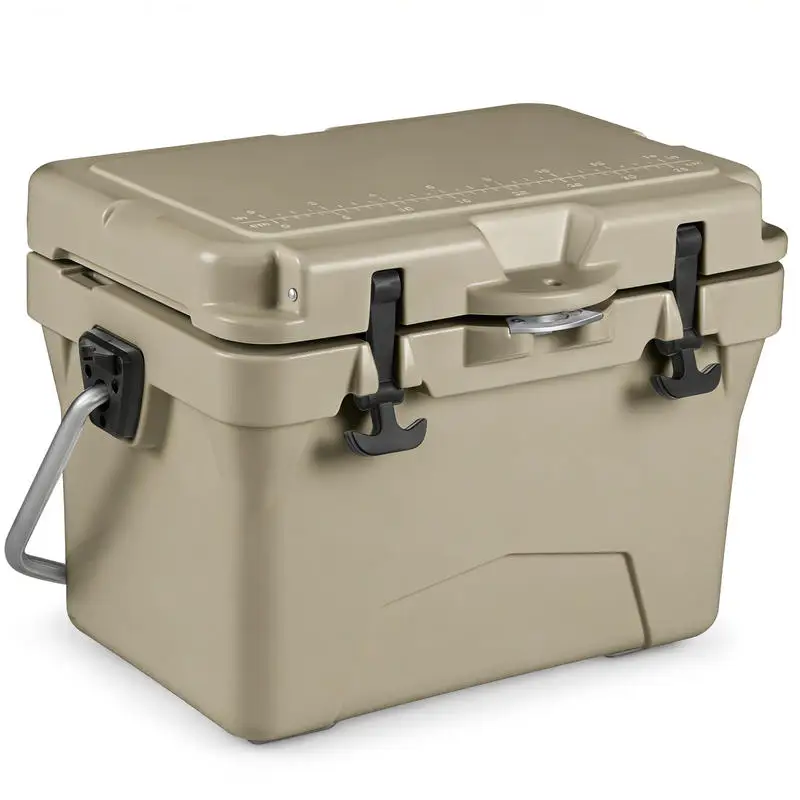20 Quart Portable Hard Cooler with Built-in Ruler and Bottle-Khaki
20 Quart Portable Hard Cooler with Built-in Ruler and Bottle-Khaki