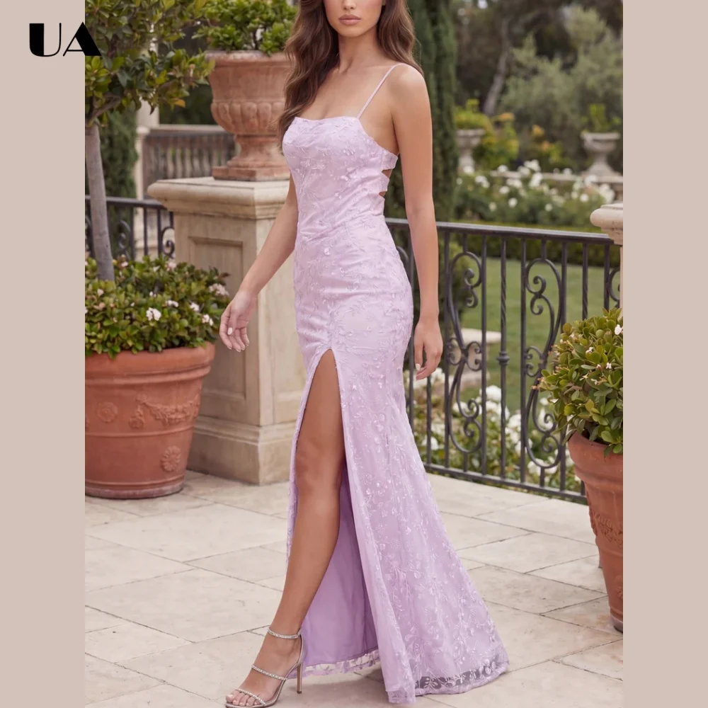 Customized Mermaid Spaghetti Strap Evening Dress for Woman Elegant Applique Maxi Prom Dress Sexy Backless High-slit Party Dress
Customized Mermaid Spaghetti Strap Evening Dress for Woman Elegant Applique Maxi Prom Dress Sexy Backless High-slit Party Dress