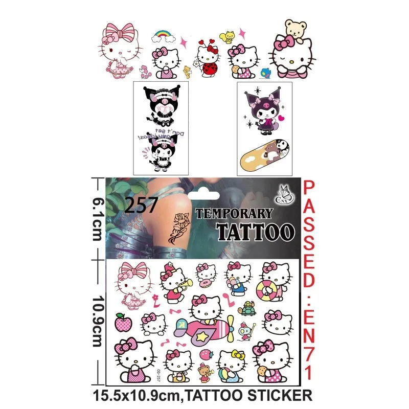 Sanrio Hello Kitty Tattoo Stickers for Girls Waterproof Cartoon Party Favors Kt Cat Theme Children's Birthday And Christmas Gift
Sanrio Hello Kitty Tattoo Stickers for Girls Waterproof Cartoon Party Favors Kt Cat Theme Children's Birthday And Christmas Gift
