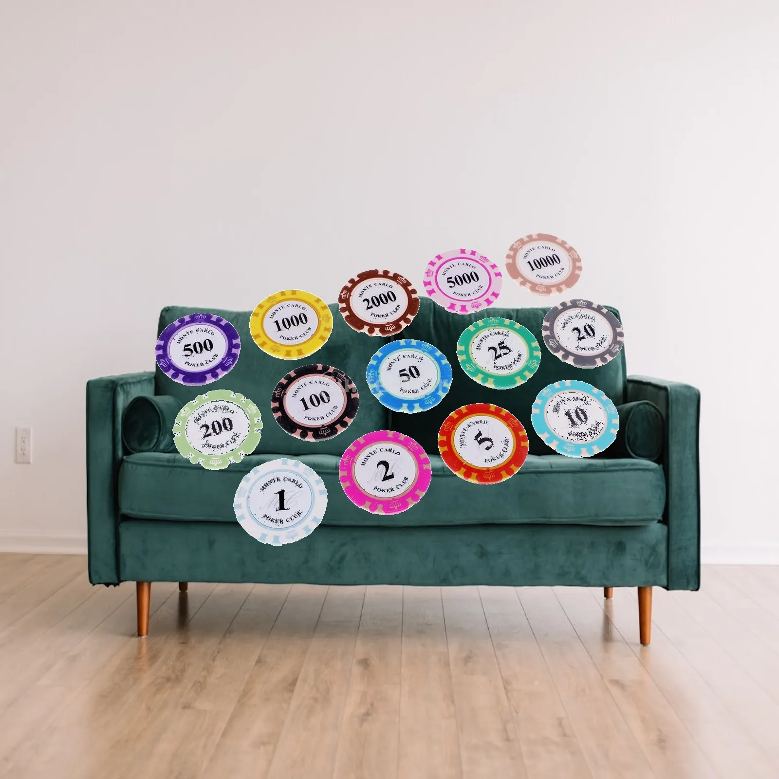 Poker Chips Clay Numbered Casino Style Game Tokens 14 Denomination for Home Poker Room
Poker Chips Clay Numbered Casino Style Game Tokens 14 Denomination for Home Poker Room