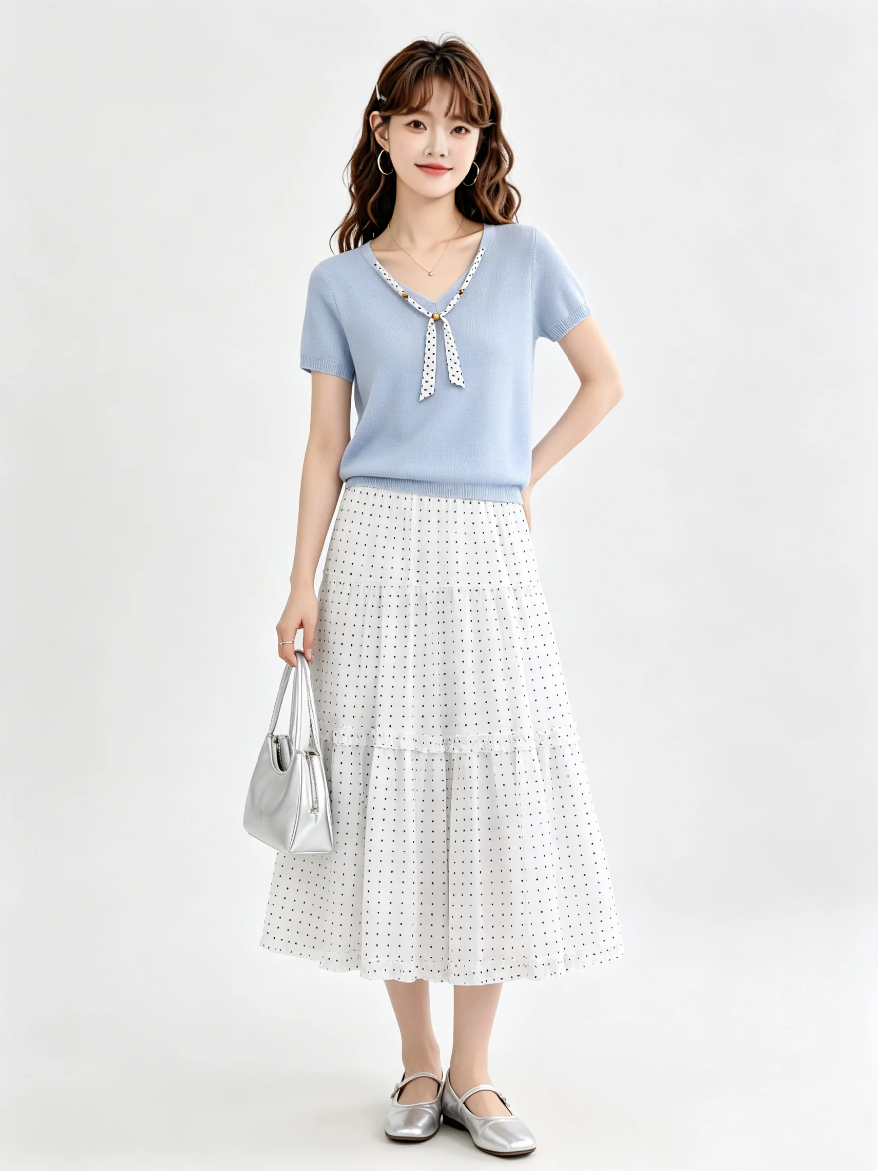 Casual V-neck Short Sleeve Slimming Two-piece Set Draped Half-length Skirt Summer Fashion Ensemble Breathable Comfortable Uni...
Casual V-neck Short Sleeve Slimming Two-piece Set Draped Half-length Skirt Summer Fashion Ensemble Breathable Comfortable Uni...