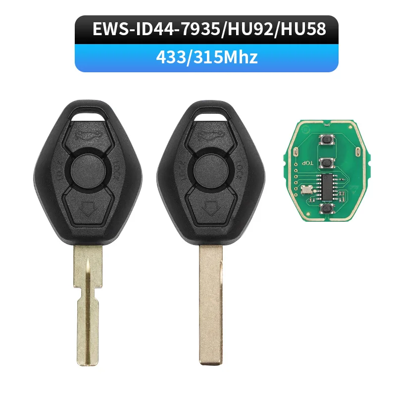 KR55WK49127 3 Button Remote Car Key with ID44 PCF7935 Chip For BMW EWS System E38 E39 E46 X3 X5 Z3 Z4 315/433MHz HU92 HU58 Blade
KR55WK49127 3 Button Remote Car Key with ID44 PCF7935 Chip For BMW EWS System E38 E39 E46 X3 X5 Z3 Z4 315/433MHz HU92 HU58 Blade
