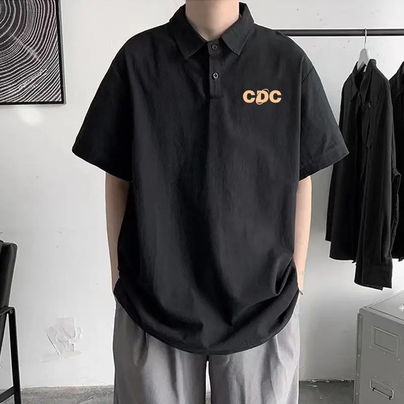 Men's Summer New Short Sleeve Polo Shirts Solid Loose Printing All-match Korean T Shirt Tops Fashion Preppy Style Men Clothing
Men's Summer New Short Sleeve Polo Shirts Solid Loose Printing All-match Korean T Shirt Tops Fashion Preppy Style Men Clothing