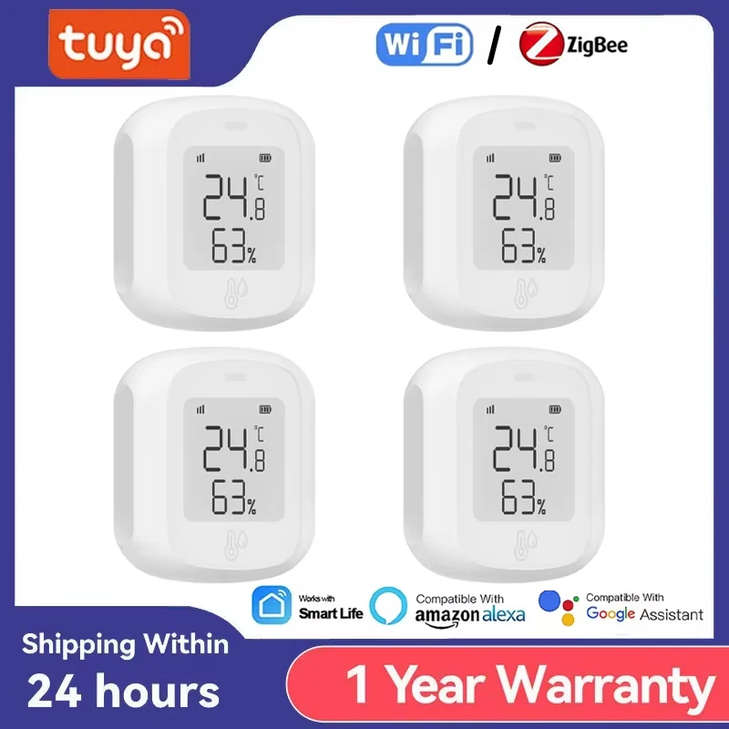 Tuya Temperature And Humidity Sensor WiFi/ZigBee LED Screen Smart Home Linkage Thermo-hygrome Google Home Alexa Voice Control
Tuya Temperature And Humidity Sensor WiFi/ZigBee LED Screen Smart Home Linkage Thermo-hygrome Google Home Alexa Voice Control