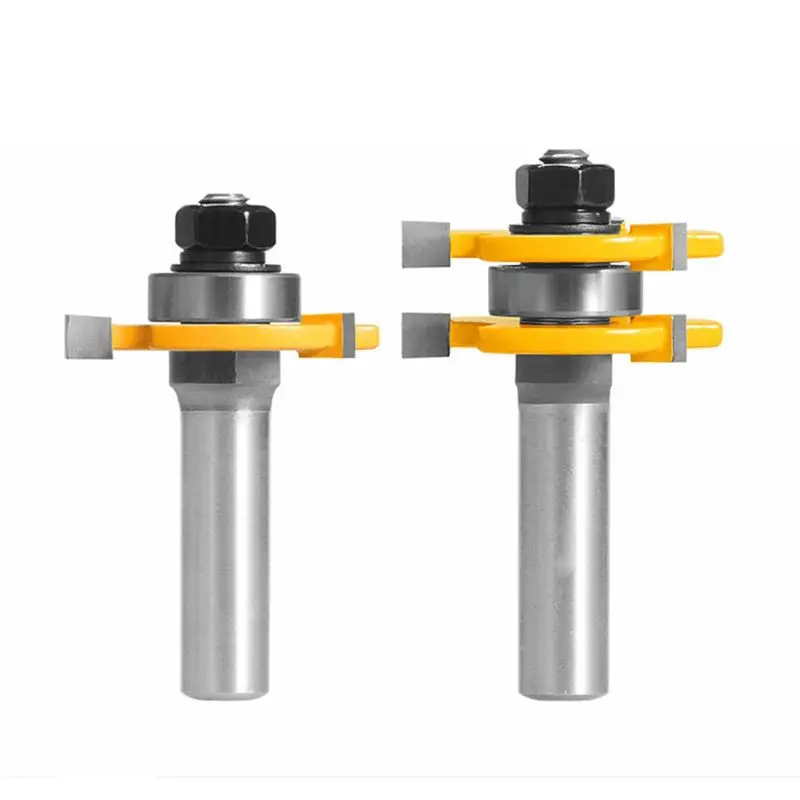 AT05-2Pcs Shank Joint Assembly Router Bit Set Tongue & Groove T-Slot Milling Cutter For Woodwork Cutting Tools
AT05-2Pcs Shank Joint Assembly Router Bit Set Tongue & Groove T-Slot Milling Cutter For Woodwork Cutting Tools
