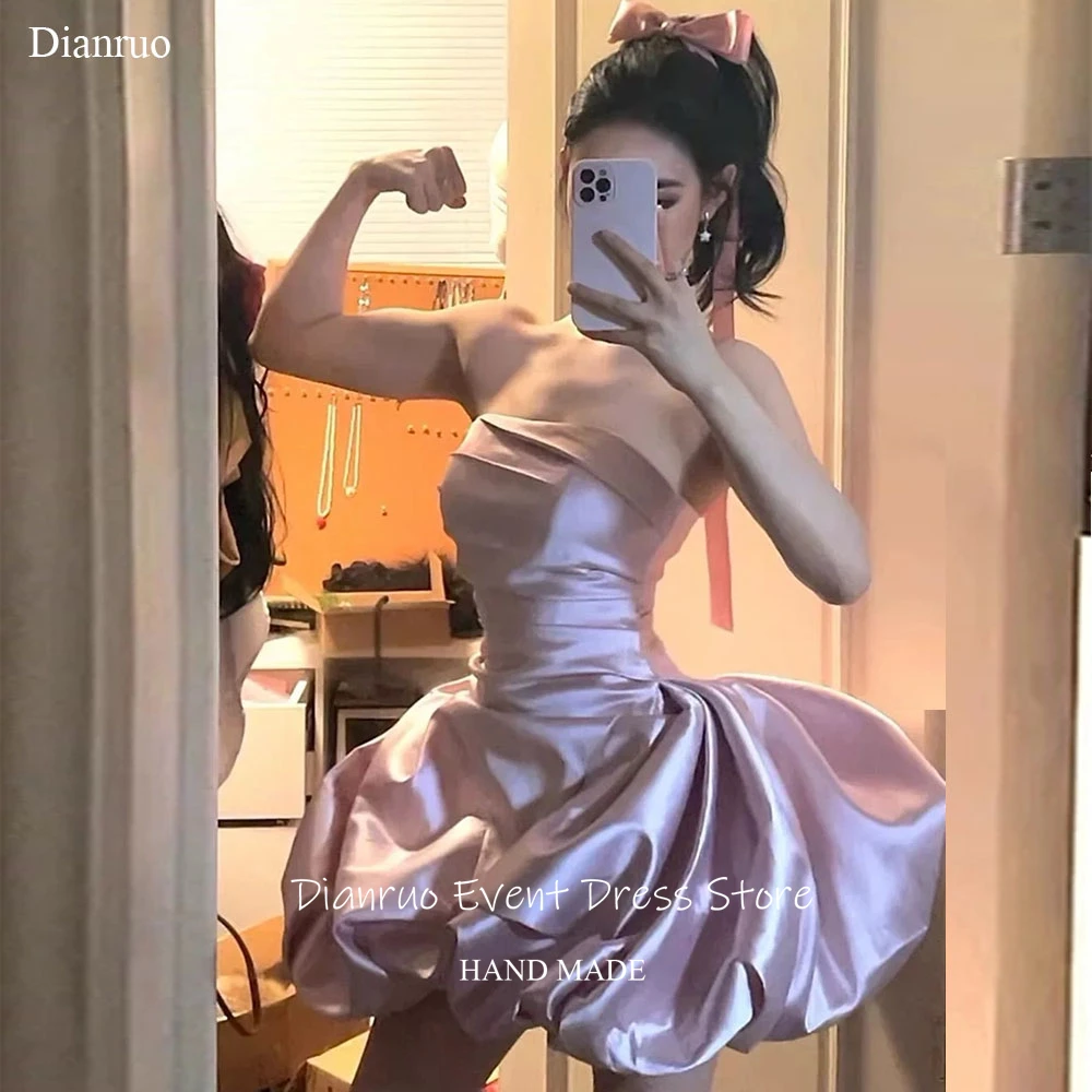 Dianruo Chic Strapless Prom Dresses Puff Ball Hem Birthday Dress Sleeveless Short Handmade Ruched Homecoming Dresses Customized
Dianruo Chic Strapless Prom Dresses Puff Ball Hem Birthday Dress Sleeveless Short Handmade Ruched Homecoming Dresses Customized