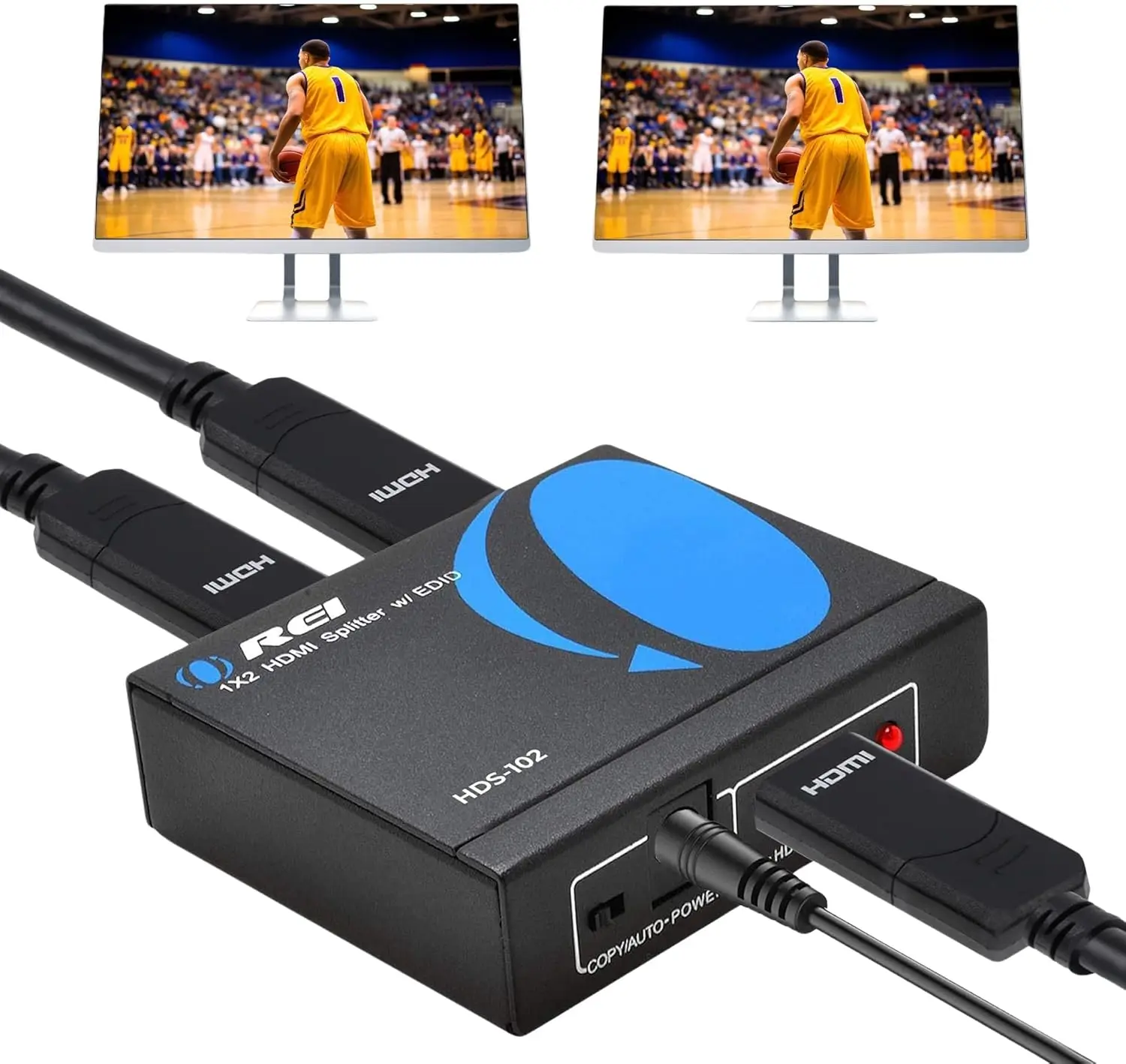 4K HDMI Splitter 1 in 2 Out - Ultra HD 30Hz, HDCP 1.4, 3D, 1080P for Xbox, PS4, Blu-ray, HDTV
4K HDMI Splitter 1 in 2 Out - Ultra HD 30Hz, HDCP 1.4, 3D, 1080P for Xbox, PS4, Blu-ray, HDTV