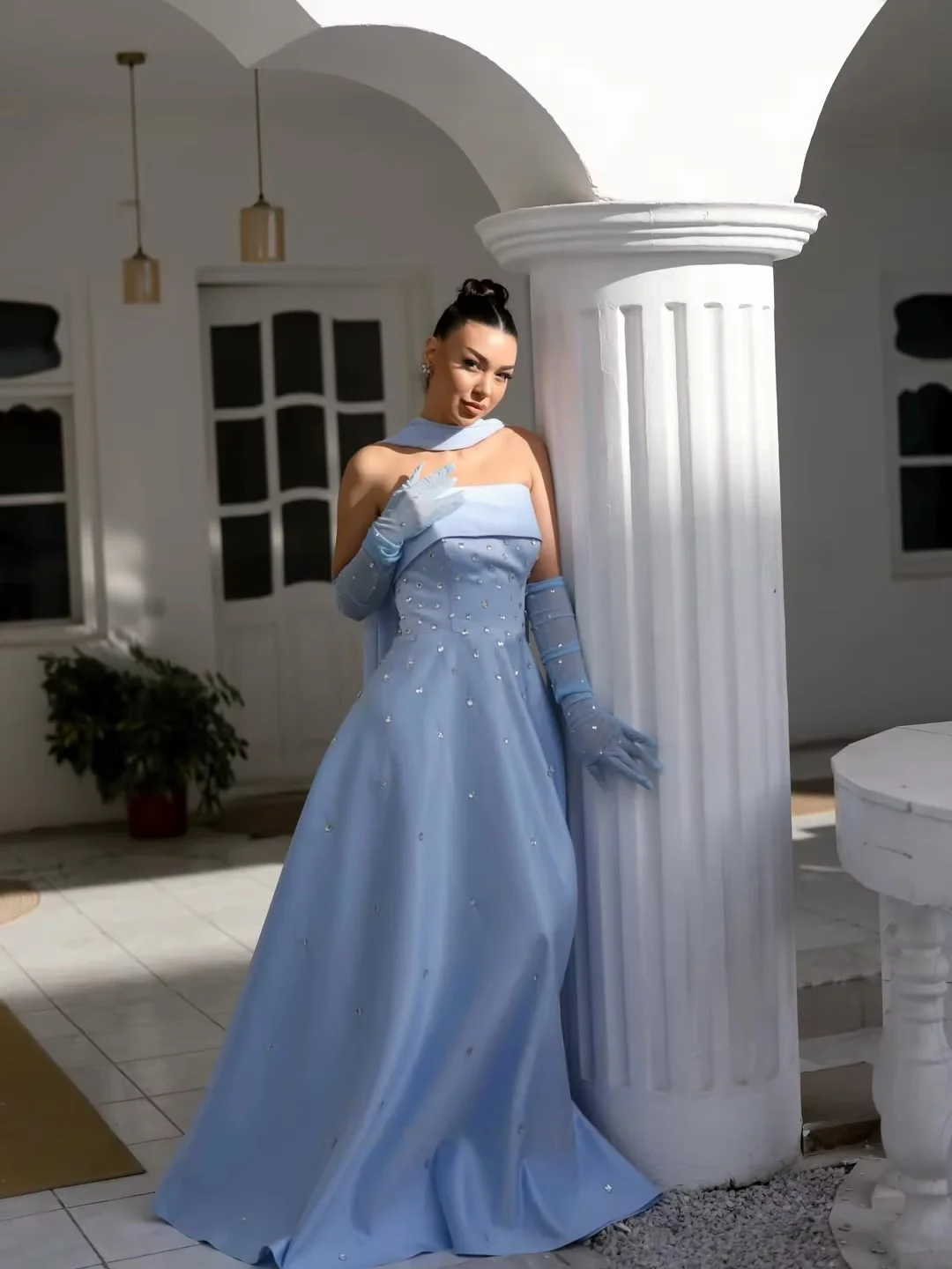 Strapless Beaded Long Bespoke Occasion Gown Evening Dresses Pastrol Unisex Jersey Retro Dubai Saudi Arabic Prom Customized
Strapless Beaded Long Bespoke Occasion Gown Evening Dresses Pastrol Unisex Jersey Retro Dubai Saudi Arabic Prom Customized