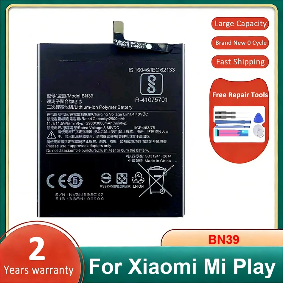 Аккумулятор для мобильного телефона Xiaomi Mi Play, BN39, новые батареи
Аккумулятор для мобильного телефона Xiaomi Mi Play, BN39, новые батареи