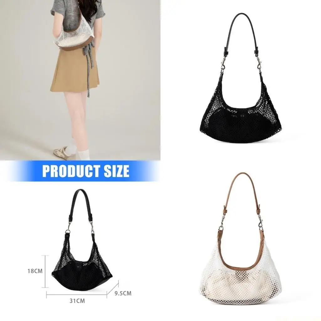 X90D Modern Korean Inspired Woven Net Underarm Purse Detachable Handle Shoulder Bag Spacious Handbag Practical Daily Carry
X90D Modern Korean Inspired Woven Net Underarm Purse Detachable Handle Shoulder Bag Spacious Handbag Practical Daily Carry