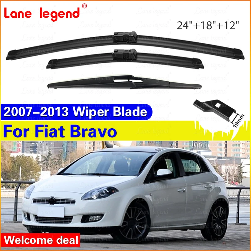 For Fiat Bravo 2007 - 2013 Front Rear Wiper Blades Windshield Windscreen Window Rain Brush 24"+18"+12" Car Accessories
For Fiat Bravo 2007 - 2013 Front Rear Wiper Blades Windshield Windscreen Window Rain Brush 24"+18"+12" Car Accessories