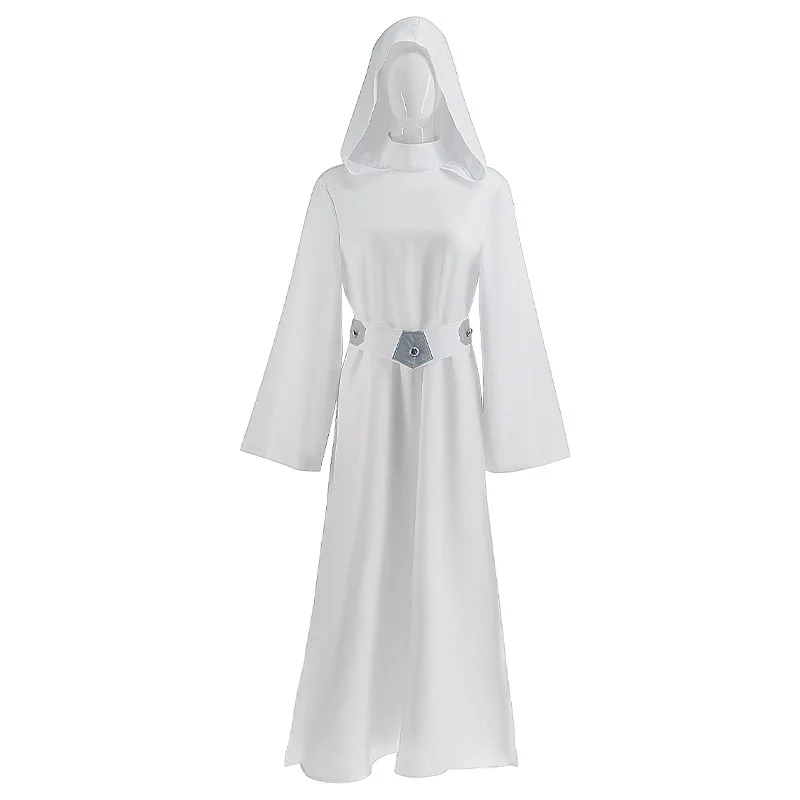 Movie Leia Organa Solo Cosplay Costume Princess Leia White Hooded Disguise Woman Halloween Carnival Cosplay Leia Clothes
Movie Leia Organa Solo Cosplay Costume Princess Leia White Hooded Disguise Woman Halloween Carnival Cosplay Leia Clothes