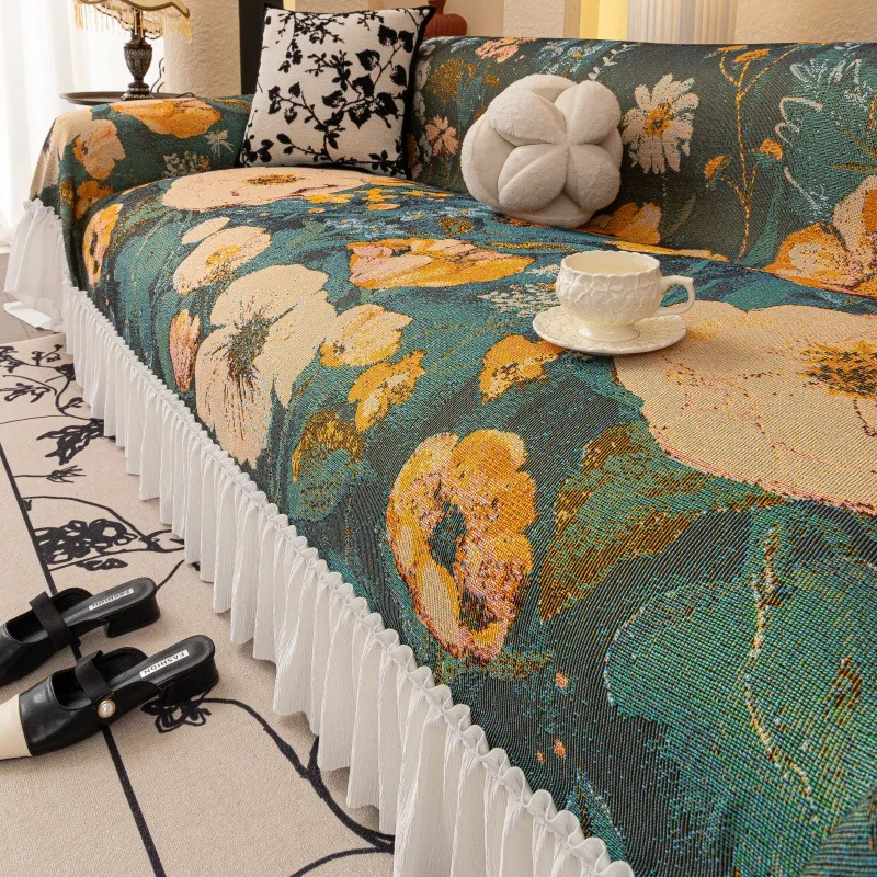 Slipcover Oil Painting Style Sofa Towel Lace Cover Cloth Versatile Four-season Universal All-inclusive Non-slip Seat Cushion
Slipcover Oil Painting Style Sofa Towel Lace Cover Cloth Versatile Four-season Universal All-inclusive Non-slip Seat Cushion