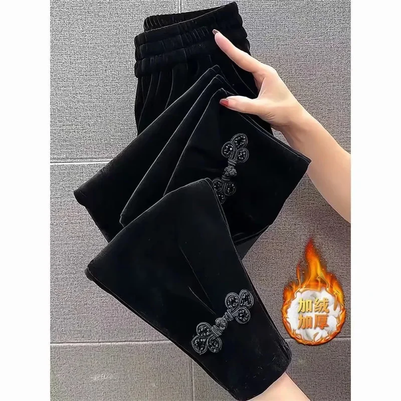Autumn Winter Female Large Size 4XL Velvet Pants Women Fashion Thickening Casual Trousers Ladies New High Waist Loose Pantalons
Autumn Winter Female Large Size 4XL Velvet Pants Women Fashion Thickening Casual Trousers Ladies New High Waist Loose Pantalons