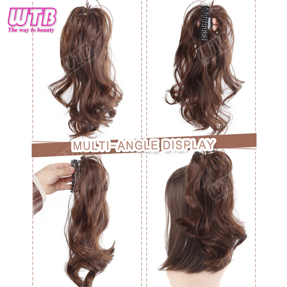 WTB Synthetic Ponytail Wig for Women Half-Up Short Curly Hairstyle with Clip Suitable for Everyday and Holiday Wear
WTB Synthetic Ponytail Wig for Women Half-Up Short Curly Hairstyle with Clip Suitable for Everyday and Holiday Wear