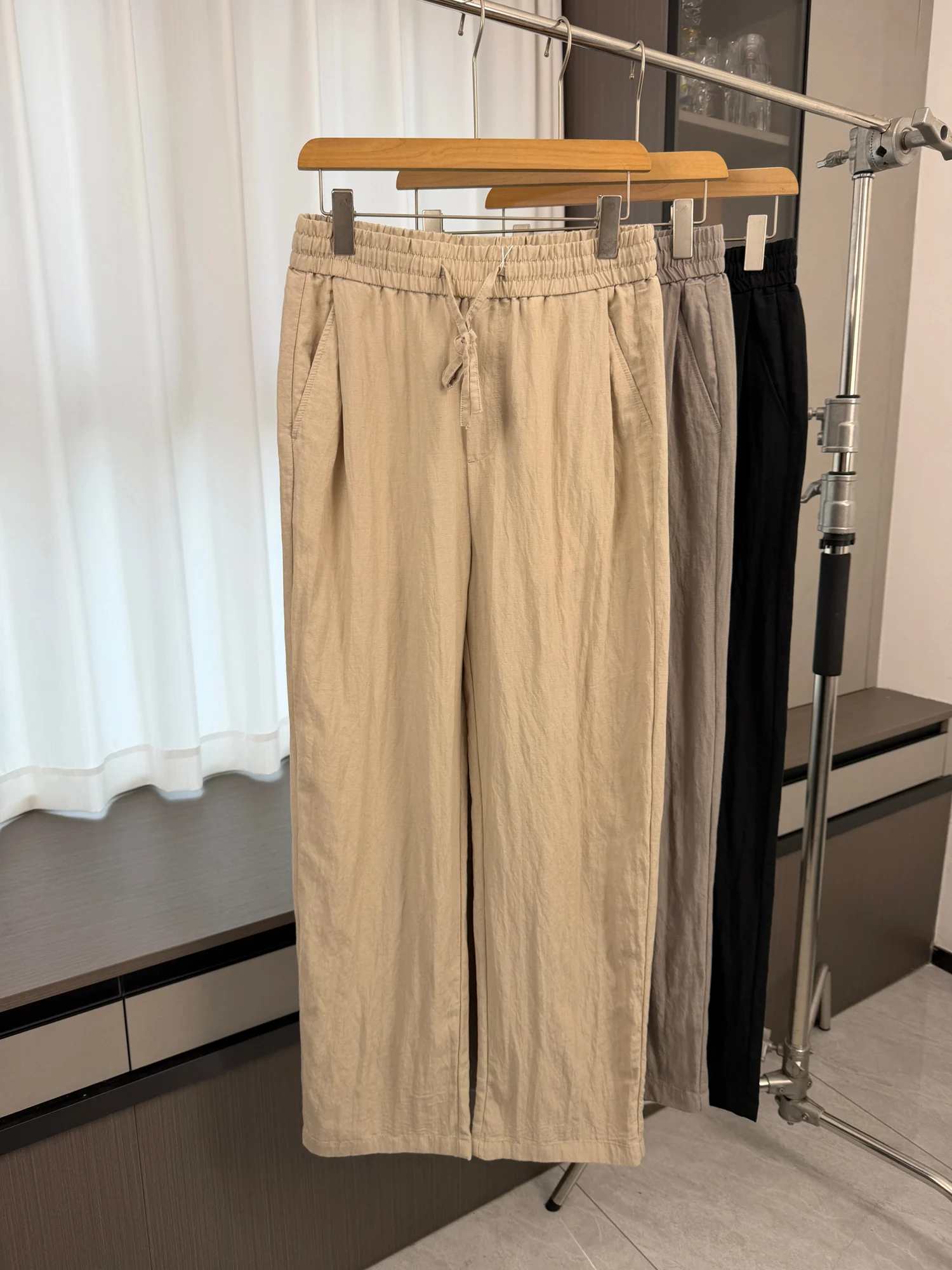 Linen Casual Pants Men's Summer Cool Sensation Breathable Elastic Waist Straight Leg Casual Pants Comfortable Daily Wear
Linen Casual Pants Men's Summer Cool Sensation Breathable Elastic Waist Straight Leg Casual Pants Comfortable Daily Wear