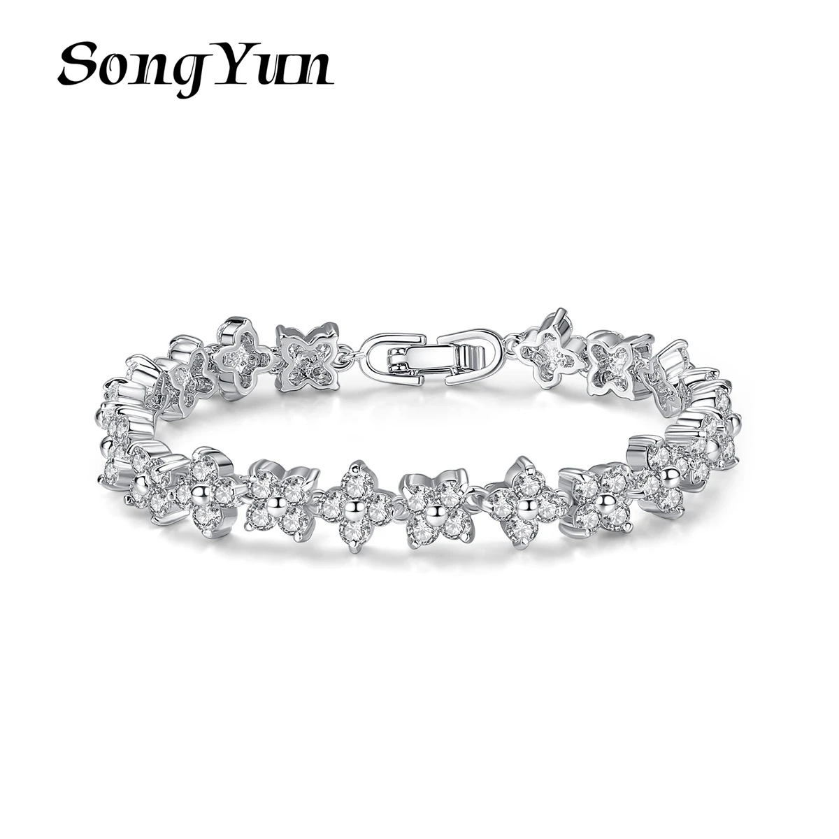 Ювелирные изделия SongYun: Браслеты-цепочки с цветами, роскошные дизайнерские браслеты с родиевым покрытием, не тускнеющие, женские аксессуары
Ювелирные изделия SongYun: Браслеты-цепочки с цветами, роскошные дизайнерские браслеты с родиевым покрытием, не тускнеющие, женские аксессуары