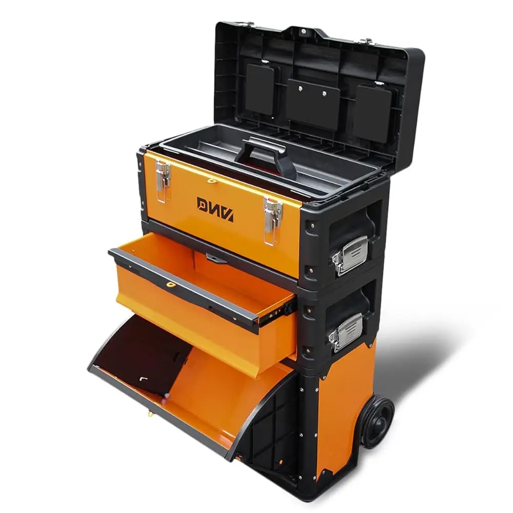 New Package 633Mm X 490Mm X 230Mm 3-Tier Stackable Separate Hand Case Tool Boxes Trolley Set Orange (Tools-10004)
New Package 633Mm X 490Mm X 230Mm 3-Tier Stackable Separate Hand Case Tool Boxes Trolley Set Orange (Tools-10004)