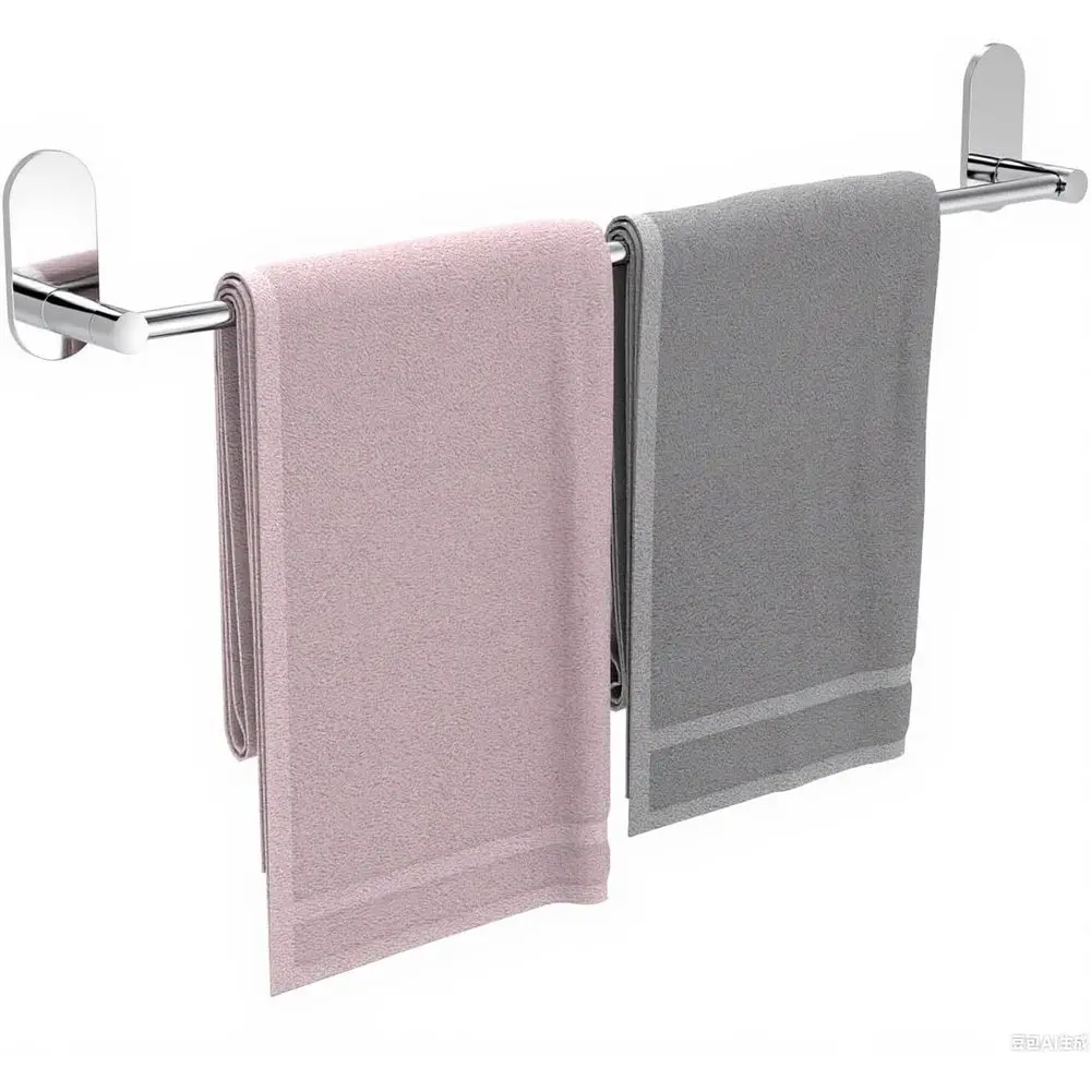 Heavy-Duty No-Drill Towel Rack, 24 Stainless Steel & Zinc Alloy, Adhesive Mount for Bathroom, Kitchen, Shower, Polished Chrome
Heavy-Duty No-Drill Towel Rack, 24 Stainless Steel & Zinc Alloy, Adhesive Mount for Bathroom, Kitchen, Shower, Polished Chrome
