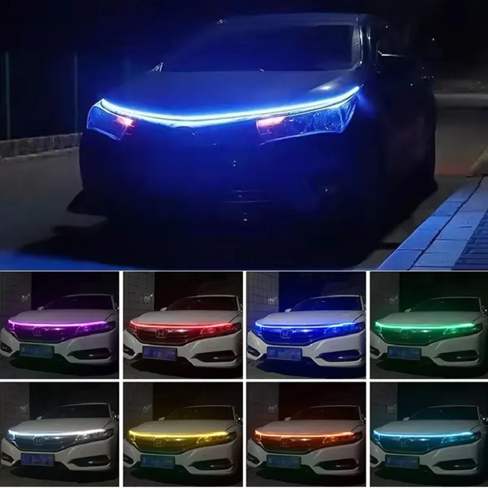 Dynamic Car LED Hood Light 12V Daytime Running Light Start-scan Engine Guide Waterproof Decorative Ambient Light Strip
Dynamic Car LED Hood Light 12V Daytime Running Light Start-scan Engine Guide Waterproof Decorative Ambient Light Strip
