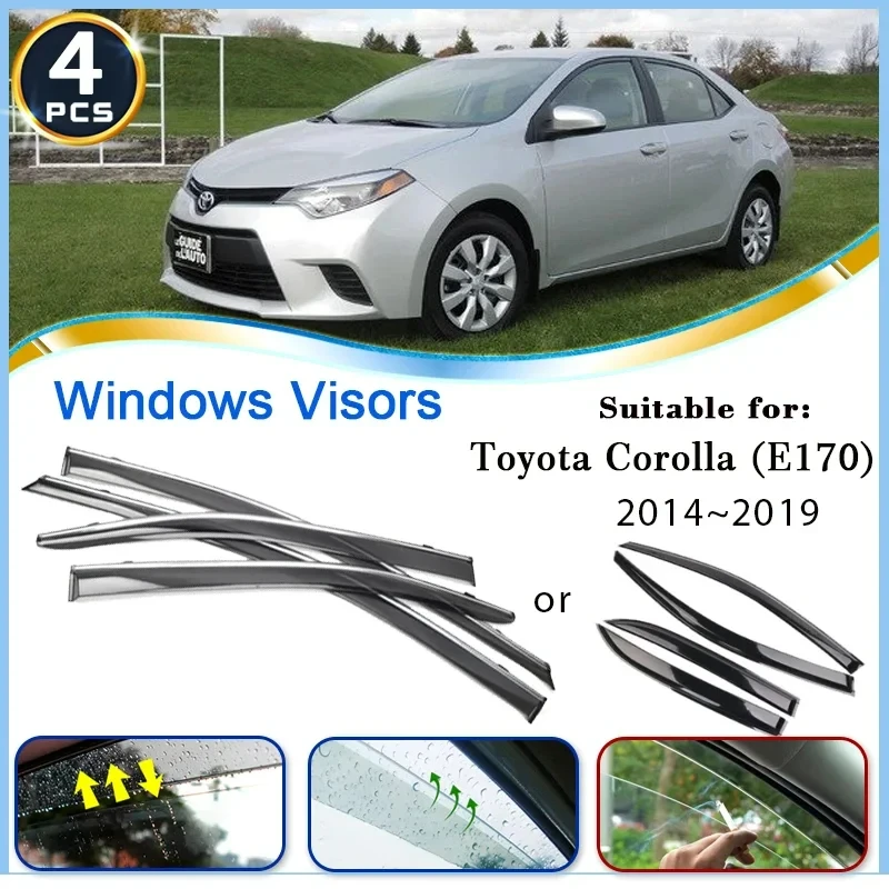 For Toyota Corolla E170 2014~2019 2016 4PCS Car Window Visor Waterproof Wind Rain Visor Deflector Shades Awning Auto Accessories
For Toyota Corolla E170 2014~2019 2016 4PCS Car Window Visor Waterproof Wind Rain Visor Deflector Shades Awning Auto Accessories