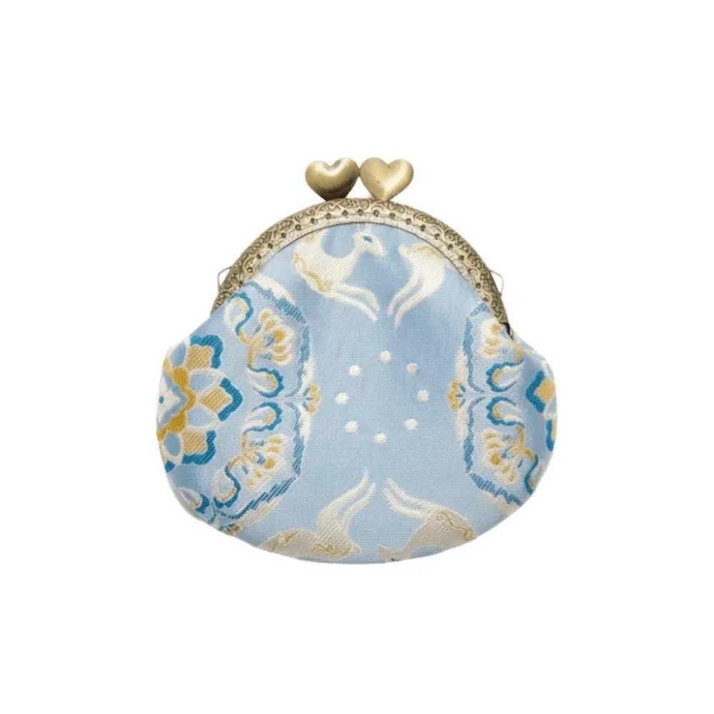 Anti-lost Kiss Lock Coin Purse Polyester Thickened Brocade Mini Pouch Shell-shaped Chinese Style Embroidered Small Pocket
Anti-lost Kiss Lock Coin Purse Polyester Thickened Brocade Mini Pouch Shell-shaped Chinese Style Embroidered Small Pocket
