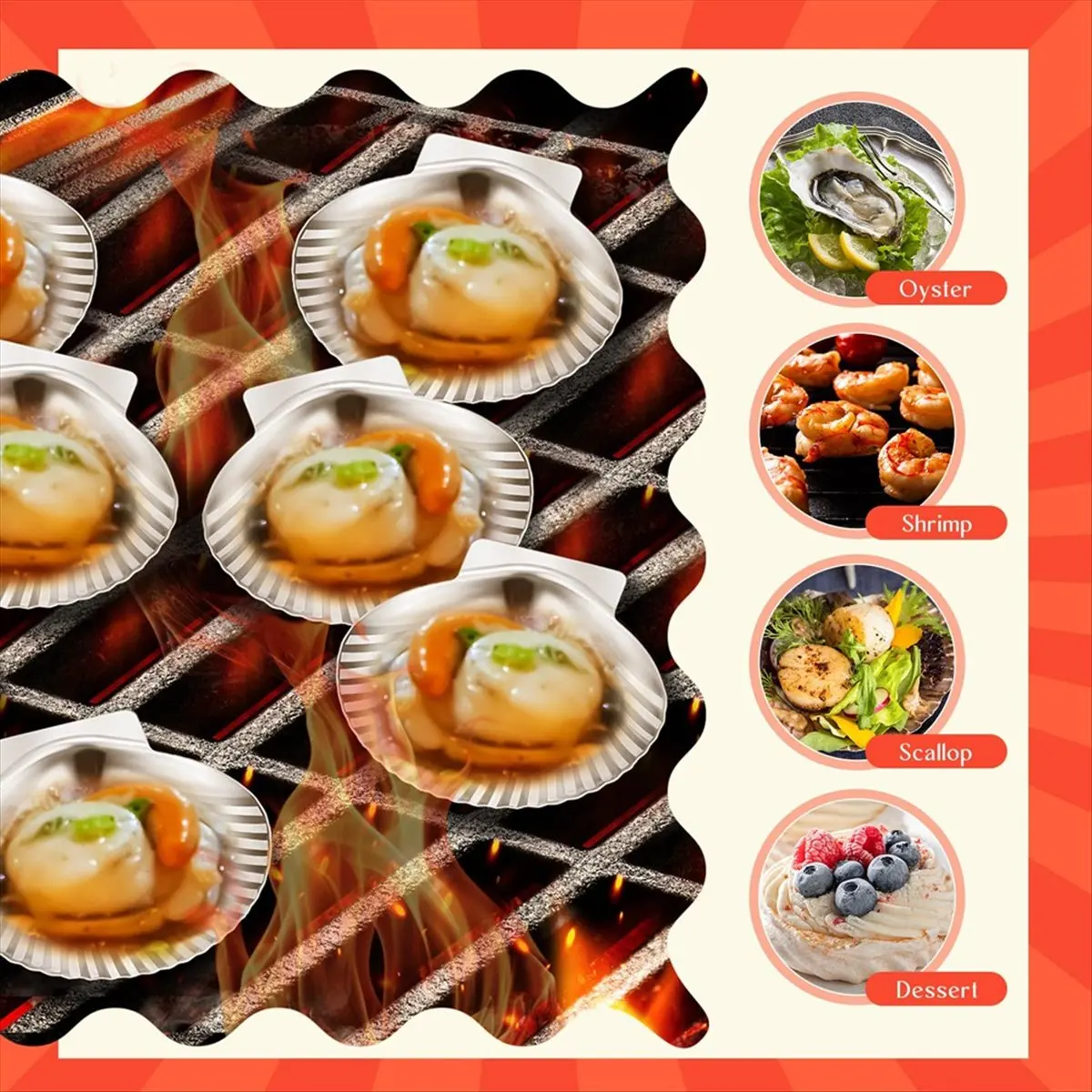 24 шт. ракушки для гриля из нержавеющей стали, многоразовые, универсальные, для гриля, для приготовления устриц, клеймов, гребешком, морепродуктов
24 шт. ракушки для гриля из нержавеющей стали, многоразовые, универсальные, для гриля, для приготовления устриц, клеймов, гребешком, морепродуктов