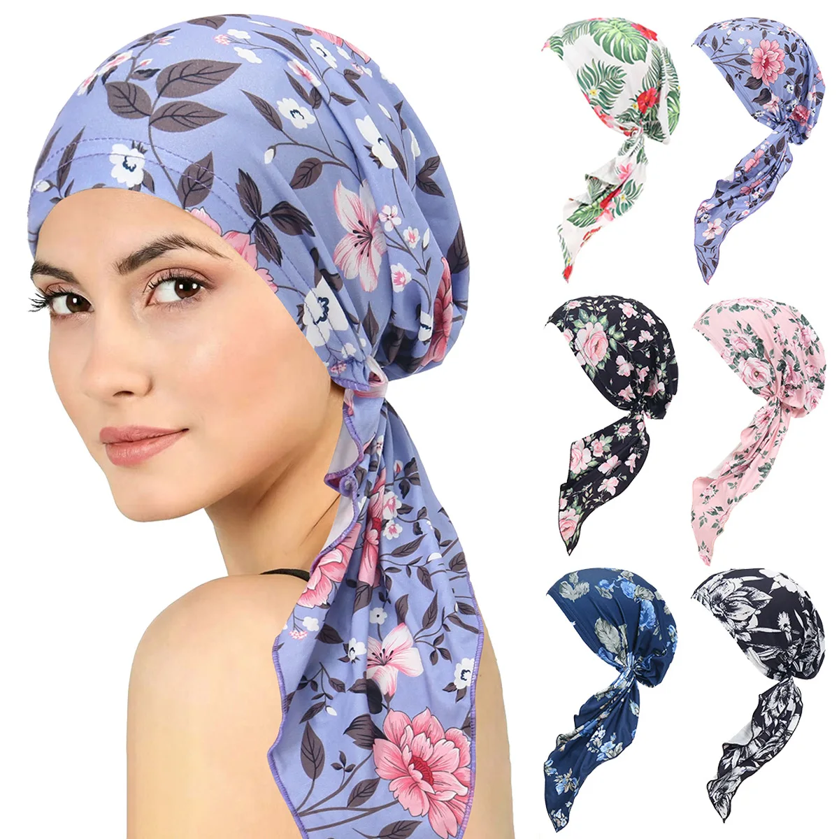 Floral Print Muslim Hijab Caps Long Tail Turban Bonnet Headscarf Chemo Cap Beanies Head Wrap Bandanas Headwear Hat Mujer
Floral Print Muslim Hijab Caps Long Tail Turban Bonnet Headscarf Chemo Cap Beanies Head Wrap Bandanas Headwear Hat Mujer