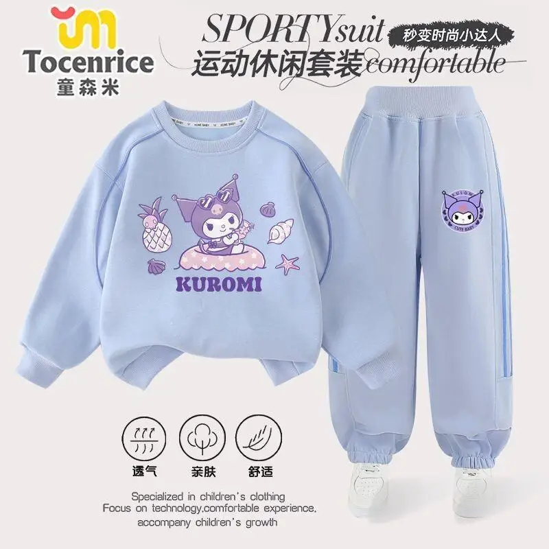 Комплект Sanrio Kuromi: толстовка и брюки, хлопковый, удобный, для девочек и подростков, осенний повседневный спортивный костюм, новинка
Комплект Sanrio Kuromi: толстовка и брюки, хлопковый, удобный, для девочек и подростков, осенний повседневный спортивный костюм, новинка