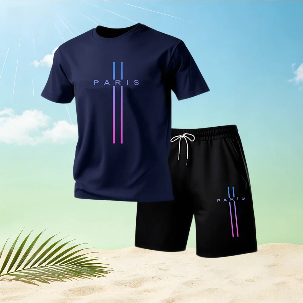 Hot Sale Summer Men's Sets Round Neck T-Shirts + Shorts PARIS Letter Print Sportswear Home Outdoor Daily Casual 2026
Hot Sale Summer Men's Sets Round Neck T-Shirts + Shorts PARIS Letter Print Sportswear Home Outdoor Daily Casual 2026