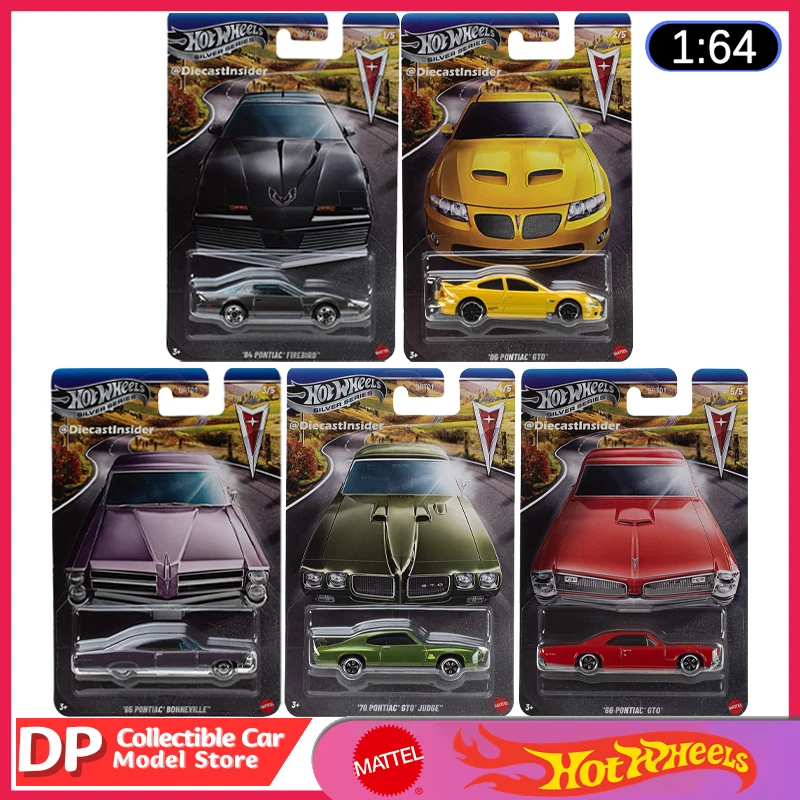 New Hot Wheels Silver Series Pontiac Set GTO Bonneville Firebird Collectible Die-Cast Cars Toys 1:64 Scale
New Hot Wheels Silver Series Pontiac Set GTO Bonneville Firebird Collectible Die-Cast Cars Toys 1:64 Scale