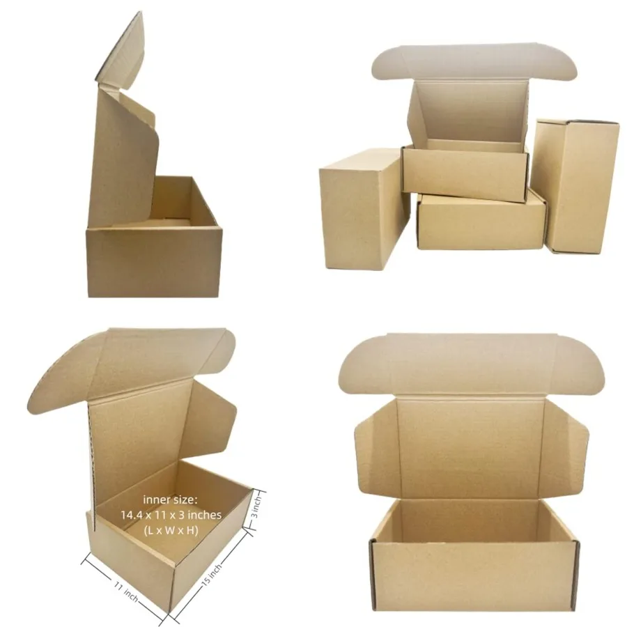 15x11x3 Inches Shipping Boxes Set of 20 Mailers Kraft Corrugated Mailing Box for Packaging Supplies Packing Book Gifts Craft Cl
15x11x3 Inches Shipping Boxes Set of 20 Mailers Kraft Corrugated Mailing Box for Packaging Supplies Packing Book Gifts Craft Cl