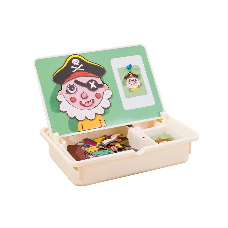 Magnetic Puzzle Box Dress Up & Face Matching Game with Drawing Pen & Reversible Writing Board Educational Toy for Kids 3-8
Magnetic Puzzle Box Dress Up & Face Matching Game with Drawing Pen & Reversible Writing Board Educational Toy for Kids 3-8
