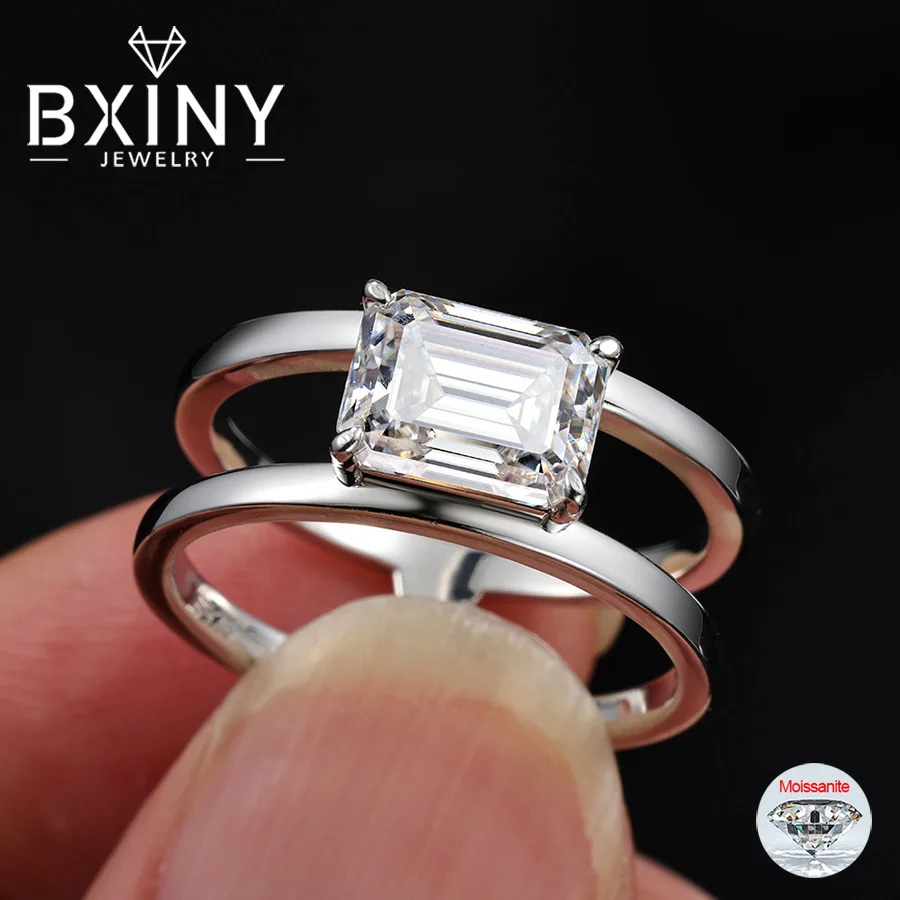 BXINY 2CT кольцо с муассанитом изумрудной огранки, 100% серебро S925, для женщин, прямоугольное двойное кольцо с бриллиантом, обручальное кольцо, подарочные ювелирные изделия с GRA
BXINY 2CT кольцо с муассанитом изумрудной огранки, 100% серебро S925, для женщин, прямоугольное двойное кольцо с бриллиантом, обручальное кольцо, подарочные ювелирные изделия с GRA