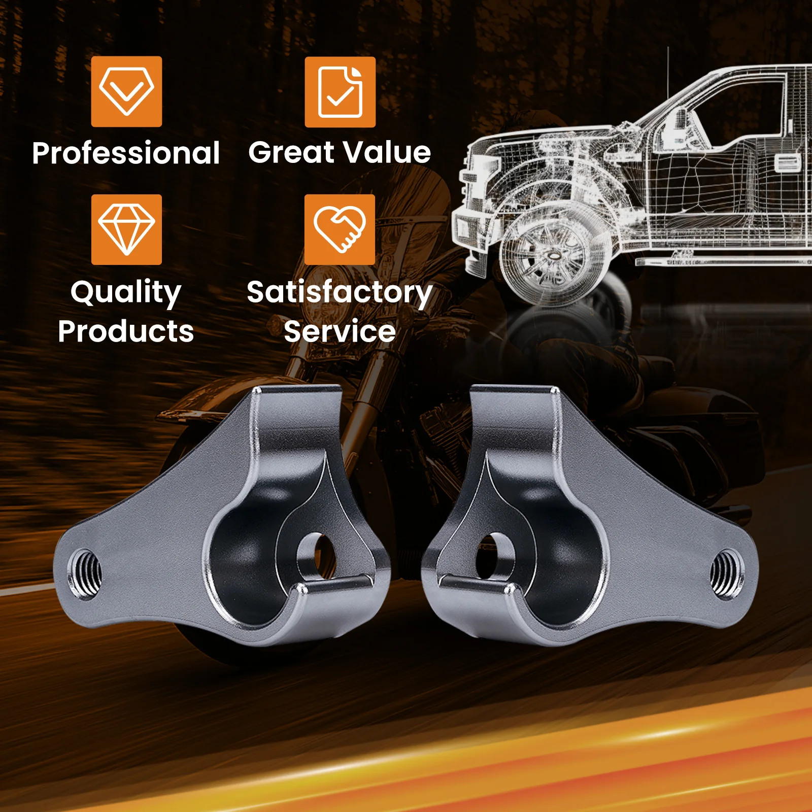 1" Rear Lowering Kit For Harley-Davidson Touring Street Electra Glide 2017-23
1" Rear Lowering Kit For Harley-Davidson Touring Street Electra Glide 2017-23