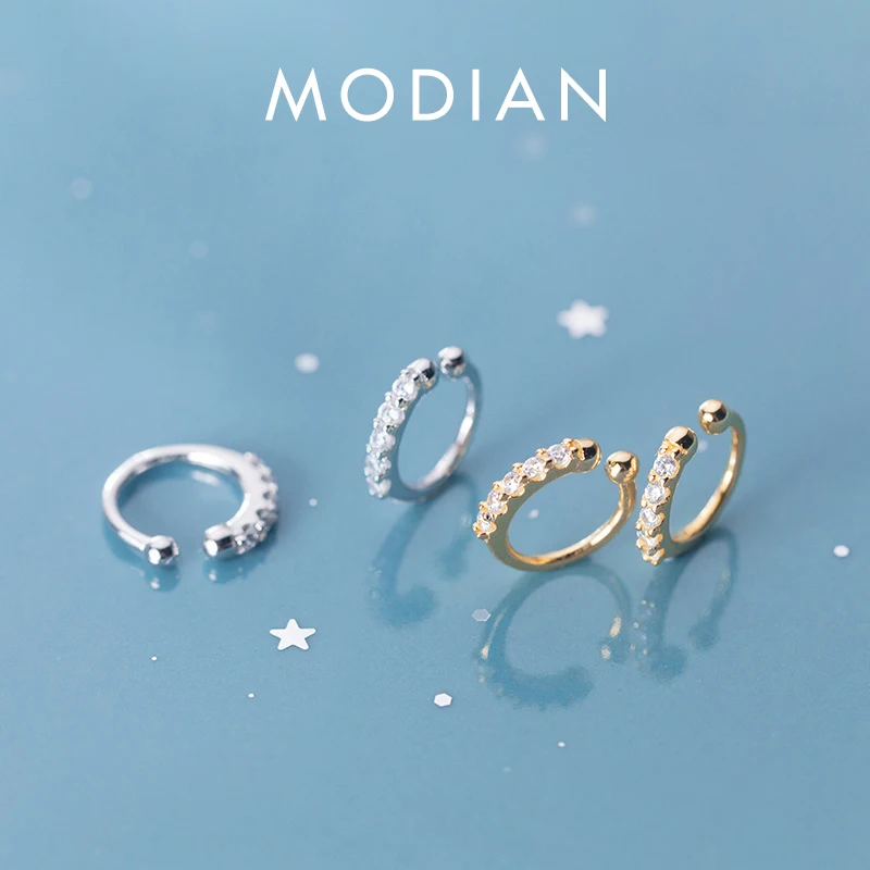 Modian Real 100% 925 Sterling Silver Gold Color Clear CZ Tiny Fashion Cute Clip Earrings For Women Charm Fine Silver Jewelry
Modian Real 100% 925 Sterling Silver Gold Color Clear CZ Tiny Fashion Cute Clip Earrings For Women Charm Fine Silver Jewelry
