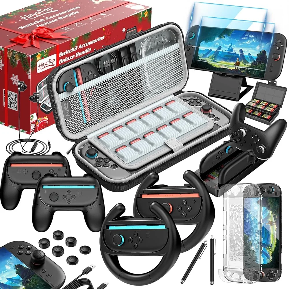 23 in 1 For Switch 2 Accessories Gift Pack, 2025 Switch 2 Nylon Bundle Kit,suitable for Christmas, birthdays, and gift giving
23 in 1 For Switch 2 Accessories Gift Pack, 2025 Switch 2 Nylon Bundle Kit,suitable for Christmas, birthdays, and gift giving