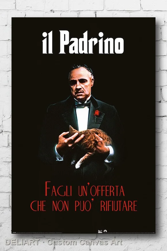 THE GODFATHER - ITALIAN Canvas Movie Poster Custom Size Available Room Decoration Home Decor Wall Art
THE GODFATHER - ITALIAN Canvas Movie Poster Custom Size Available Room Decoration Home Decor Wall Art