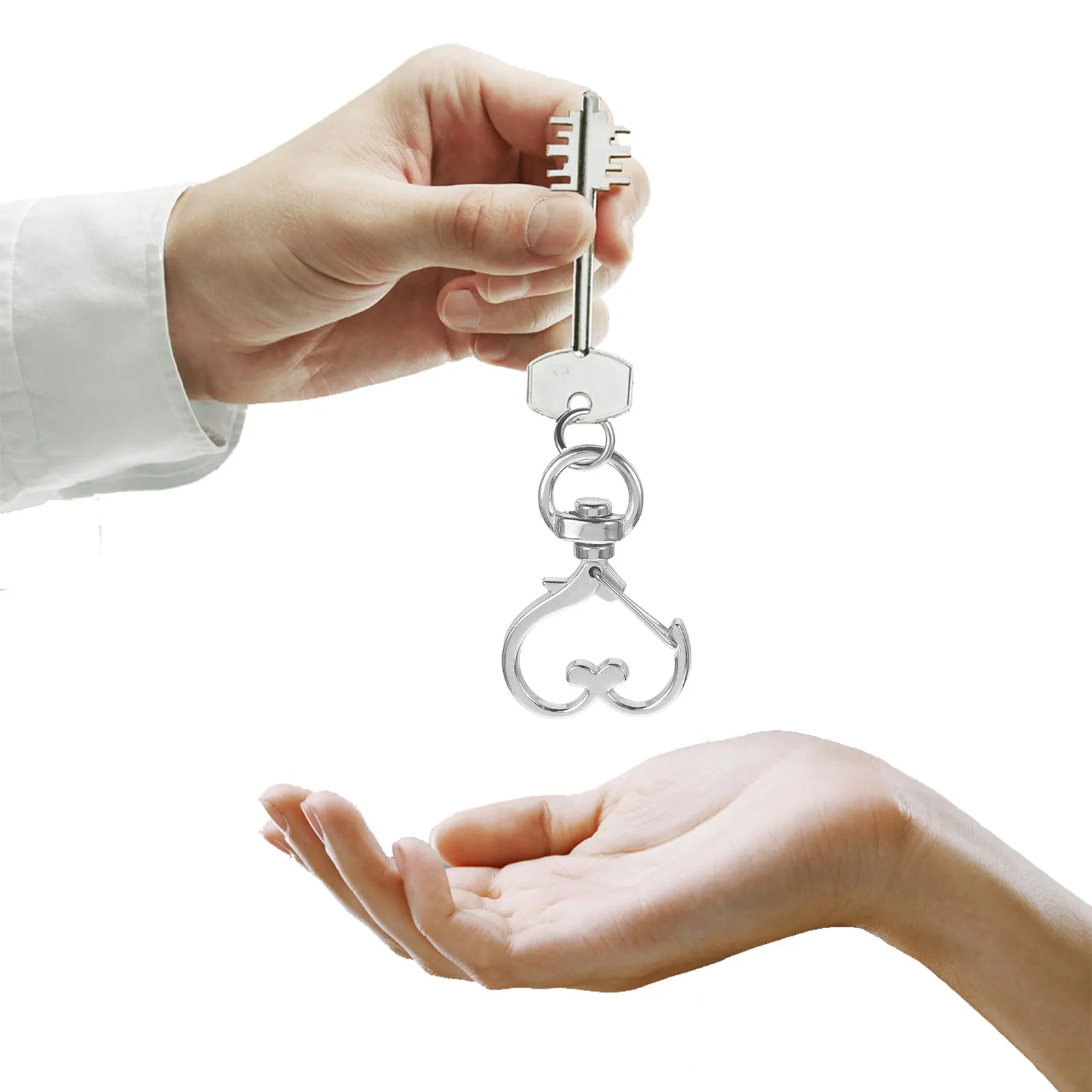 50 Pcs Shaped Buckle Silver Color Keychain Buckle Women Cute Key Holder Hanging Rings Durable Premium Alloy Gifts
50 Pcs Shaped Buckle Silver Color Keychain Buckle Women Cute Key Holder Hanging Rings Durable Premium Alloy Gifts
