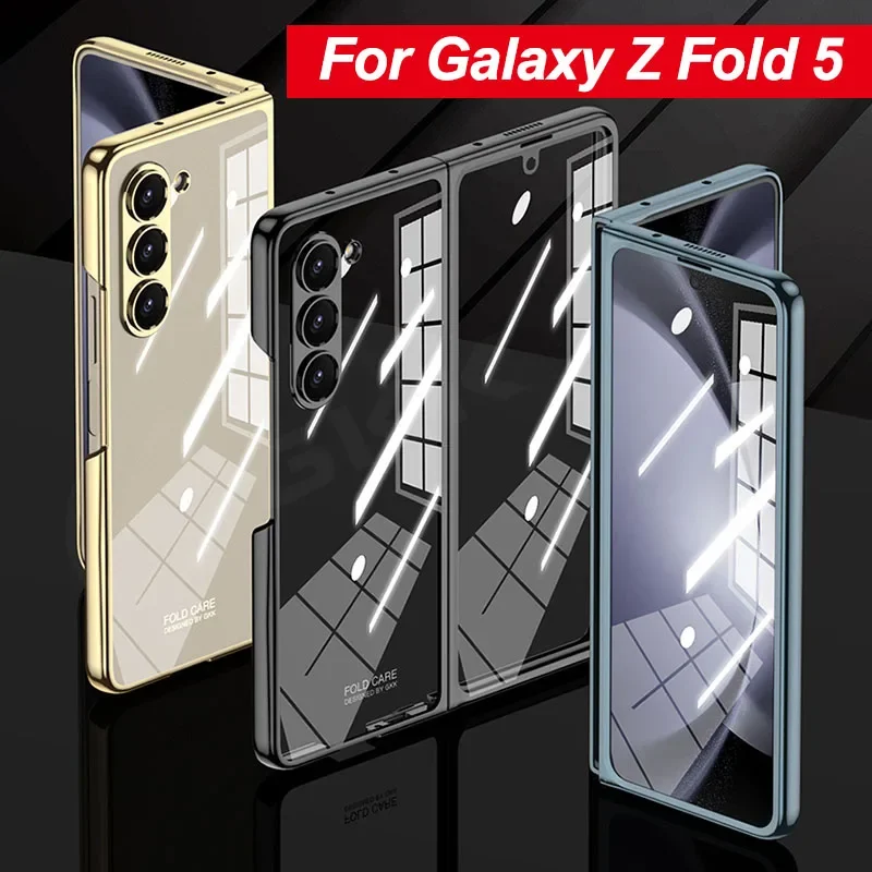 RICKE Original Case For Samsung Galaxy Z Fold 5 Plating Transparent Case With Front Glass Plastic Hard Cover For Galaxy Z Fold5
RICKE Original Case For Samsung Galaxy Z Fold 5 Plating Transparent Case With Front Glass Plastic Hard Cover For Galaxy Z Fold5
