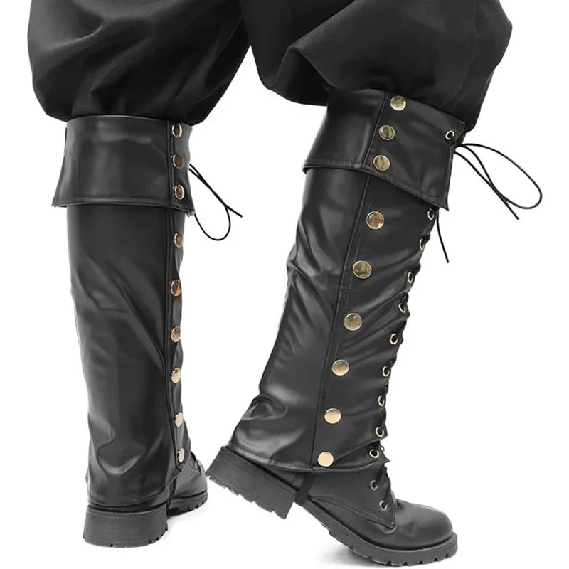 Medieval Viking Gothic Pirate Knight PU Leather Leg Armor Steampunk Boots Shoes Cover Warrior Cosplay Costume Accessory Props
Medieval Viking Gothic Pirate Knight PU Leather Leg Armor Steampunk Boots Shoes Cover Warrior Cosplay Costume Accessory Props