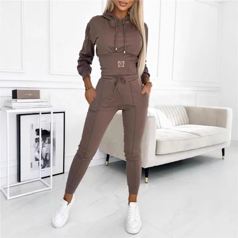 Комплект из двух предметов, женские спортивные брюки, спортивный костюм с капюшоном, брюки на шнурке, костюмы с карманами, осень-зима 2025
Комплект из двух предметов, женские спортивные брюки, спортивный костюм с капюшоном, брюки на шнурке, костюмы с карманами, осень-зима 2025