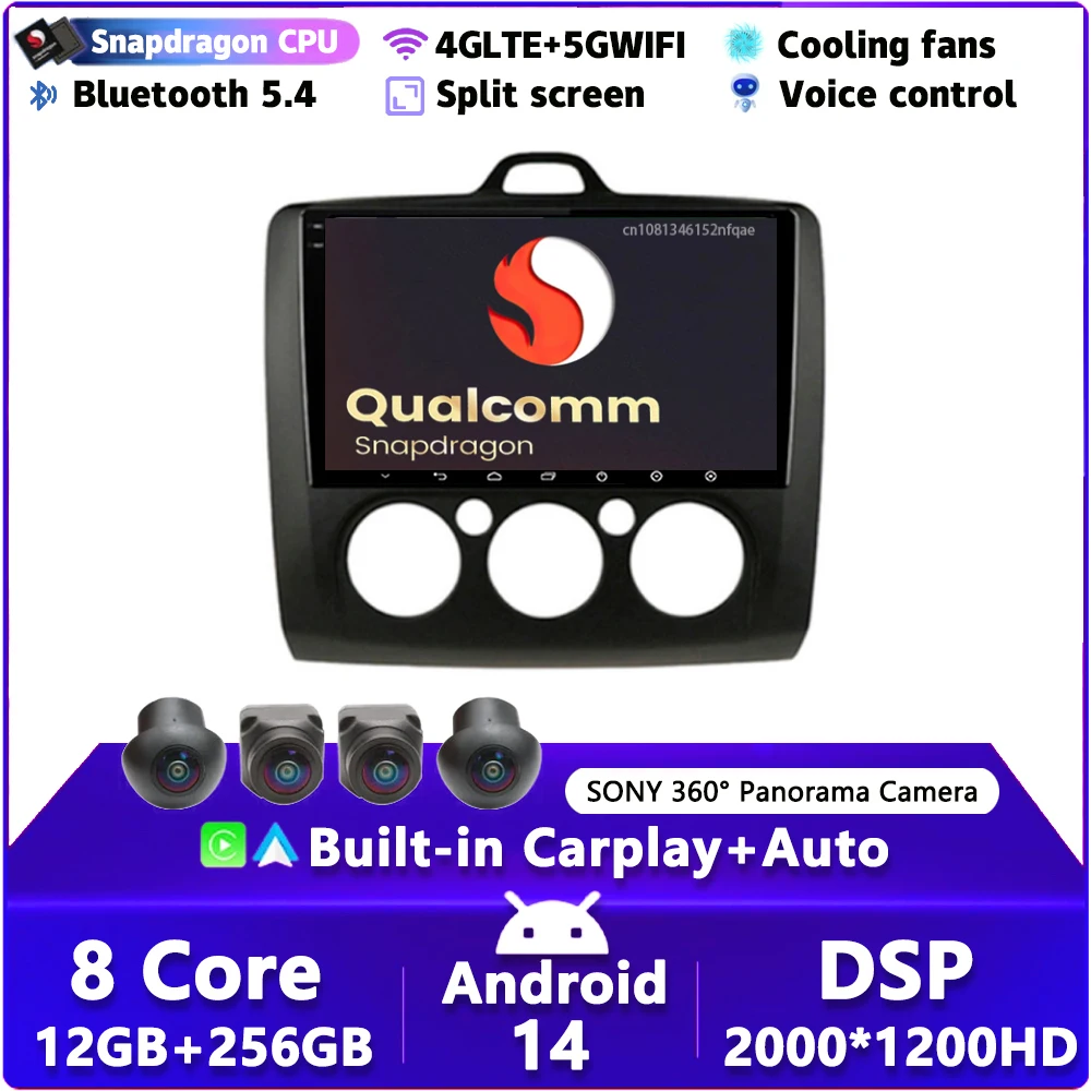 Android14 Carplay Car Radio For Ford Focus 2 3 Mk2 Mk3 2004- 2008 2009 2010 2011 Navigation GPS Multimedia Player WiFi+4G Type B
Android14 Carplay Car Radio For Ford Focus 2 3 Mk2 Mk3 2004- 2008 2009 2010 2011 Navigation GPS Multimedia Player WiFi+4G Type B