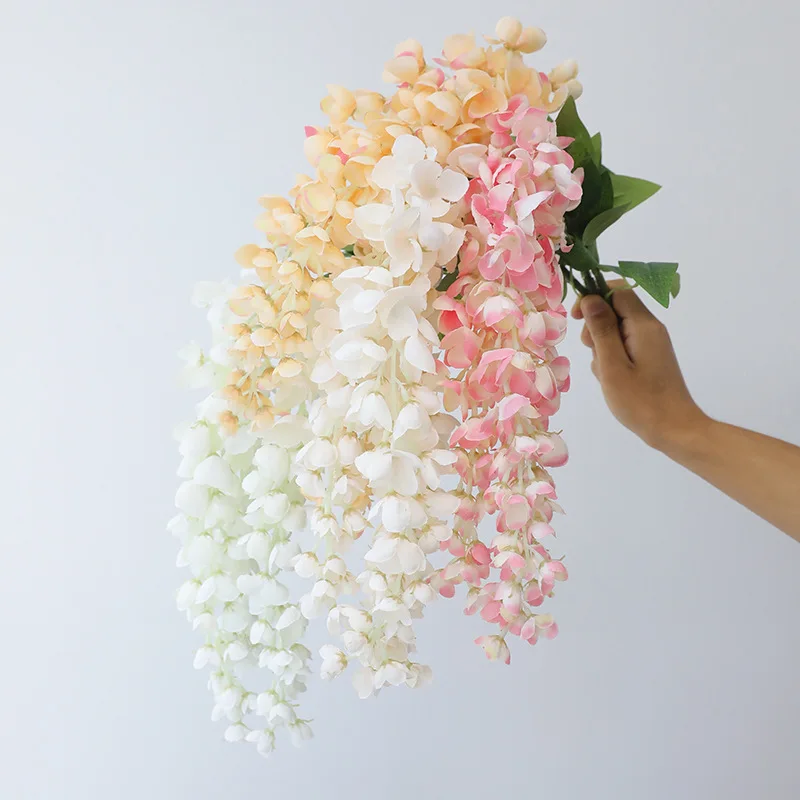5Pcs Faux 3fork Wisteria Flower String Wedding Decor Hanging Ceiling Flower Home Decoration Party Wall Backdrop Hydrangea Rattan
5Pcs Faux 3fork Wisteria Flower String Wedding Decor Hanging Ceiling Flower Home Decoration Party Wall Backdrop Hydrangea Rattan