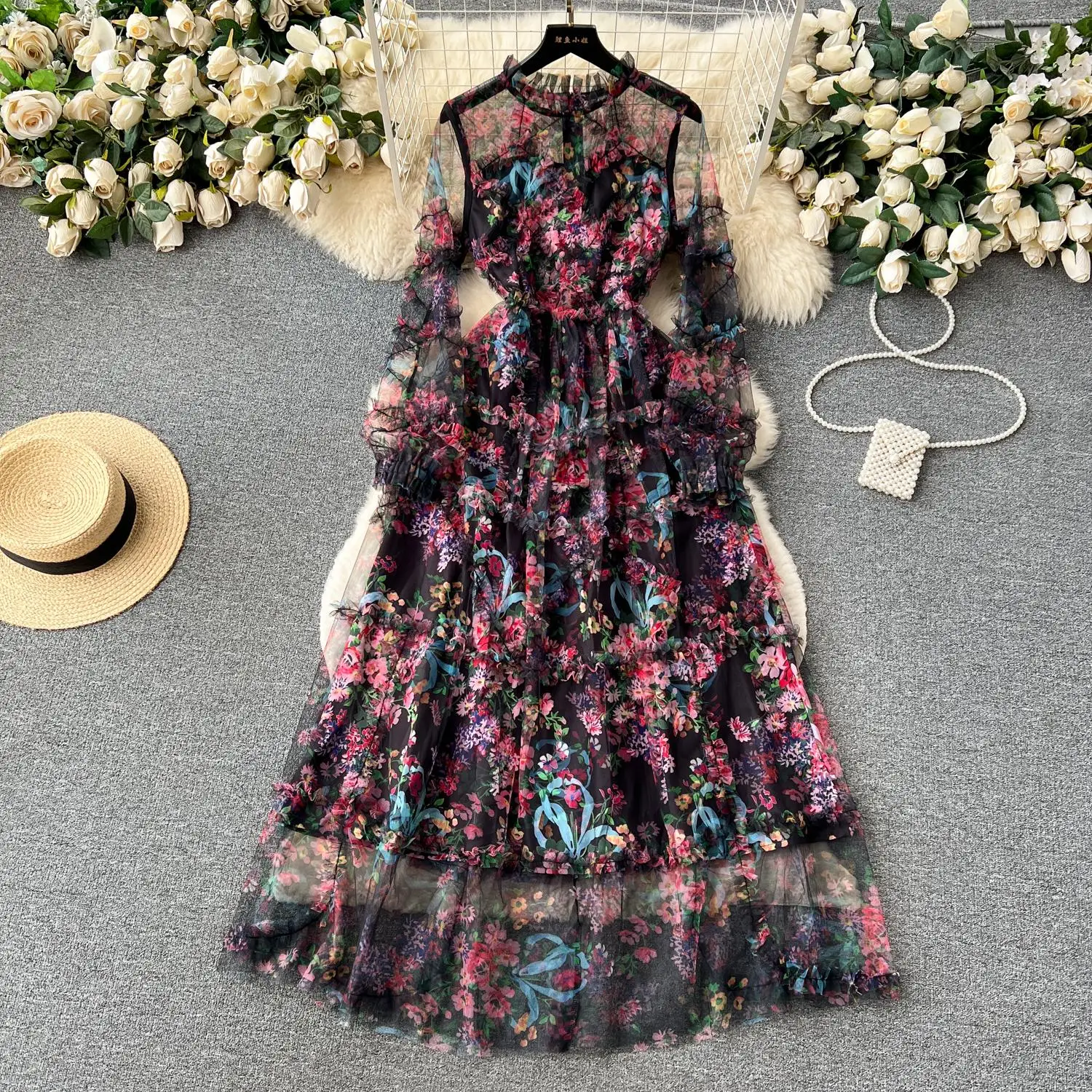 Designer Fashion Spring New Women's High Quality Bohemian Vintage Elegant Slim Long Sleeve Printed Mesh Casual Party Vestidos
Designer Fashion Spring New Women's High Quality Bohemian Vintage Elegant Slim Long Sleeve Printed Mesh Casual Party Vestidos