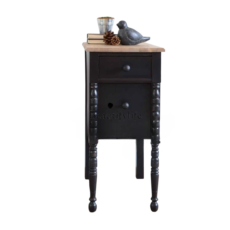 Retro style solid wood bedside table, bedroom simple high-end French light luxury storage cabinet
Retro style solid wood bedside table, bedroom simple high-end French light luxury storage cabinet