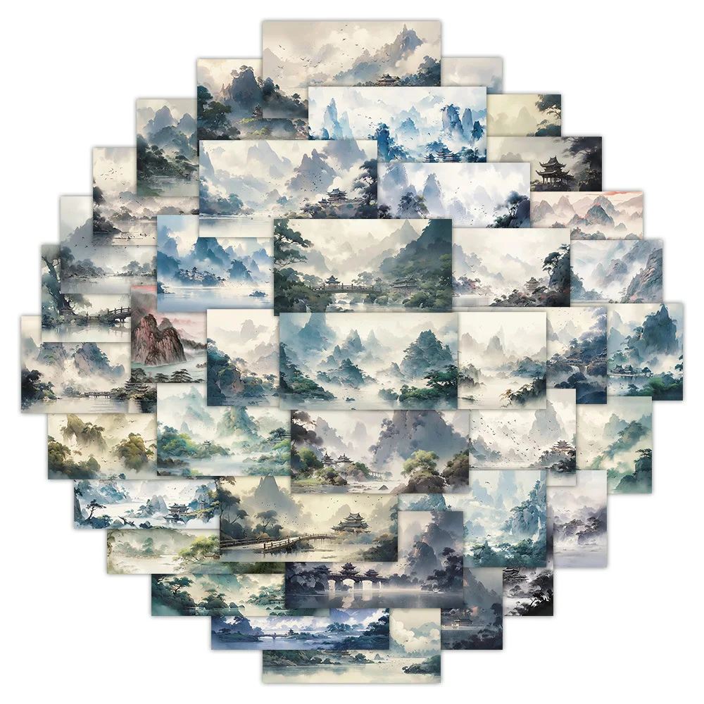 60PCS Chinese Landscape Graffiti Stickers Ink Scenery Decals for Journaling Scrapbooking Craft Sticker Pack for Notebook Decor
60PCS Chinese Landscape Graffiti Stickers Ink Scenery Decals for Journaling Scrapbooking Craft Sticker Pack for Notebook Decor