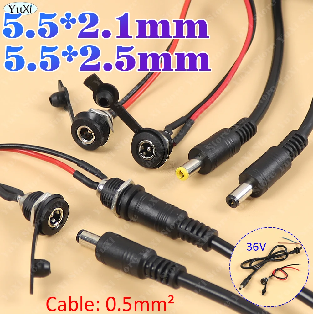 1-20pcs DC 5.5 x 2.1 5.5x2.5mm Power Plug Cable DC Charging Socket High Current Power Male Female Connector Jack With Wire
1-20pcs DC 5.5 x 2.1 5.5x2.5mm Power Plug Cable DC Charging Socket High Current Power Male Female Connector Jack With Wire