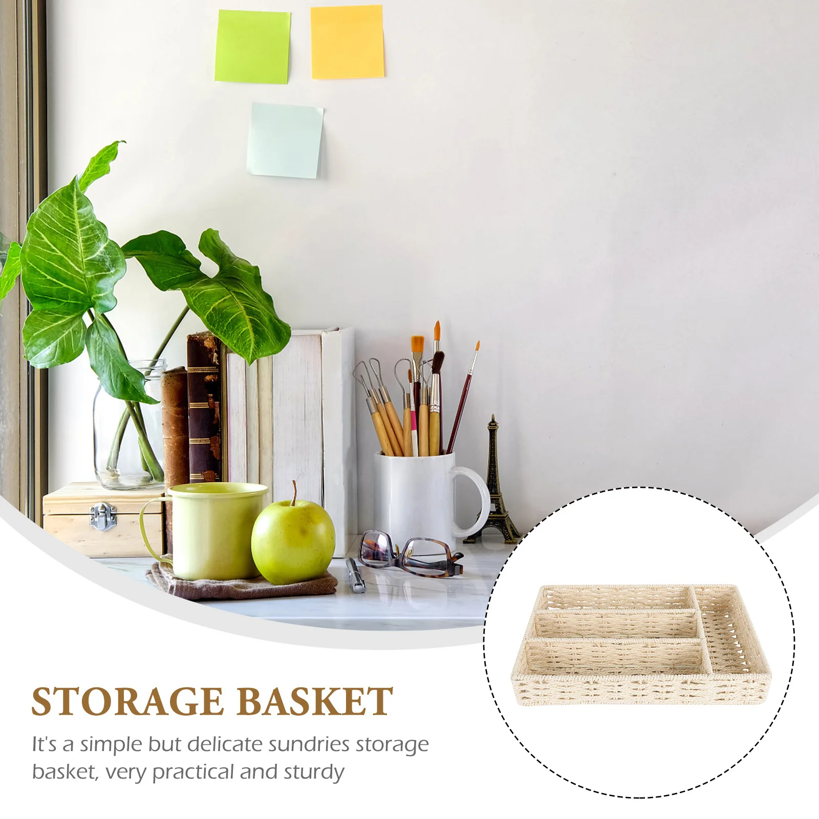 4PCS Wicker Baskets Compartmentalized ganizer Table Basket Household Decorative Sundries Storage Container Handmade
4PCS Wicker Baskets Compartmentalized ganizer Table Basket Household Decorative Sundries Storage Container Handmade